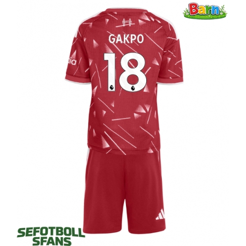 Liverpool Cody Gakpo #18 Hemmaställ Barn 2026-27 Kortärmad (+ Korta byxor)
